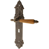 Zimmertürgarnitur Egilmar in Messing, antik