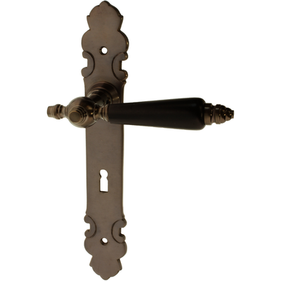 Zimmertürgarnitur Deike in Messing, antik