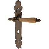 Zimmertürgarnitur Deike in Messing, antik