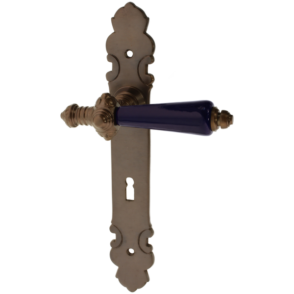 Zimmertürgarnitur Gis in Messing, antik