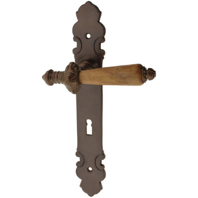 Zimmertürgarnitur Gis in Messing, antik