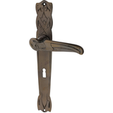 Zimmertürgarnitur Krienker See in Messing, antik