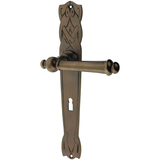 Zimmertürgarnitur Wüste in Messing, antik