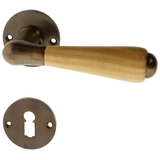 Türbeschlag aus Messing dunkel patiniert, braun, zeitloses Design