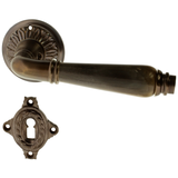 Türbeschlag Jugendstil aus Messing | verziertes Muster, braun