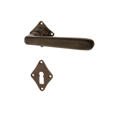 Türbeschlag braun aus Messing dunkel patiniert schlichtes Design