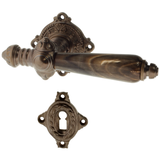 Zimmertürgarnitur Wolfenbüttel in Messing, antik