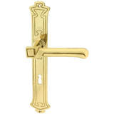 Zimmertürbeschlag poliert aus Messing gold elegantes Design