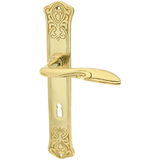 Zimmertürbeschlag Jugendstil poliert | elegantes Design in gold
