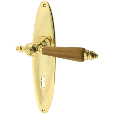 Zimmertürbeschlag aus Messing Art Deco elegantes Design gold