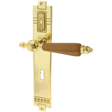 Türbeschlag Jugendstil aus Messing markante Form gold