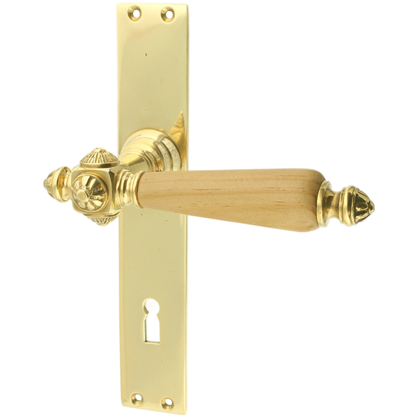 Zimmertürbeschlag aus Messing - Jugendstil - konische Form