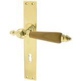 Zimmertürbeschlag poliert | ergonomische Form in gold