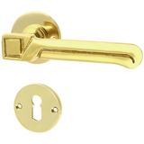 Zimmertürbeschlag aus Messing - klassische Form - gold