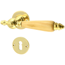 Bauhaus Stil Zimmertürbeschlag aus Messing - klassische Form - gold