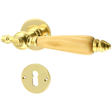 Bauhaus Stil Zimmertürbeschlag aus Messing - klassische Form - gold