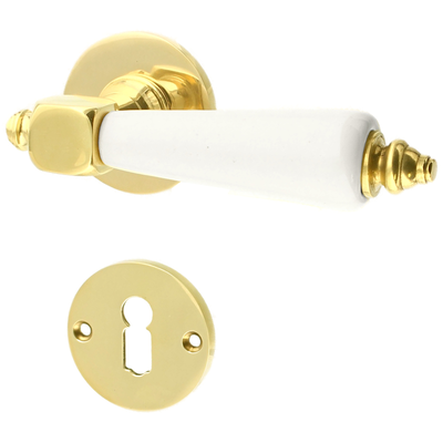 Zimmertürbeschlag Bauhaus Stil poliert schlichtes Design mittelgroß
