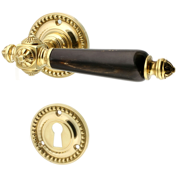 Türbeschlag Jugendstil aus Messing | ergonomische Form, gold