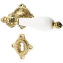 Zimmertürbeschlag aus Messing - Gründerzeit - konische Form | gold
