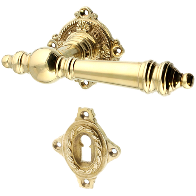 Türbeschlag aus Messing poliert, gold, konische Form..