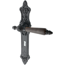 Zimmertürbeschlag schwarz aus Gusseisen authentisch elegantes Design