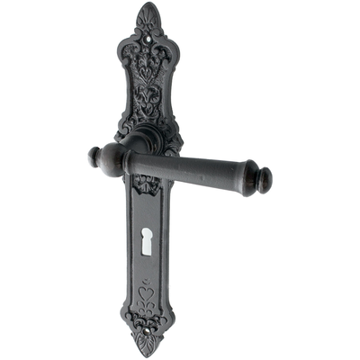 Zimmertürbeschlag aus Gusseisen - Gründerzeit - ergonomische Form