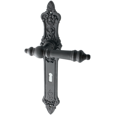 Türbeschlag authentisch aus Gusseisen schwarz ergonomische Form