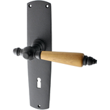 Zimmertürgarnitur Bernfried in schwarz