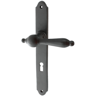 Zimmertürbeschlag Alpenländisch schwarz | schlichtes Design in authentisch