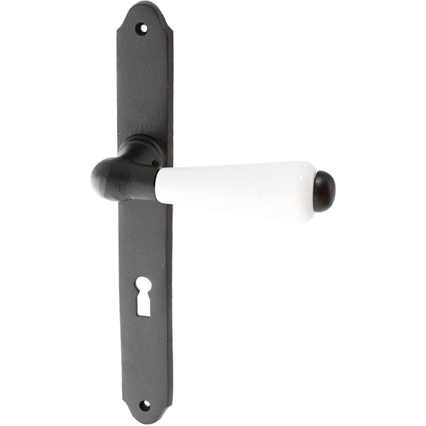 Gusseisen Zimmertürbeschlag schwarz in authentisch - Alpenländisch