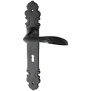 Türbeschlag aus Gusseisen, Jugendstil - außergewöhnliche Form | authentisch