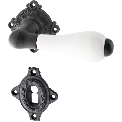 Gusseisen Türbeschlag schwarz elegantes Design authentisch