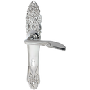 Zimmertürbeschlag aus Messing - Jugendstil - außergewöhnliche Form | silber