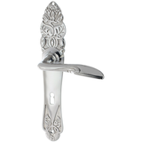 Zimmertürbeschlag aus Messing - Jugendstil - außergewöhnliche Form | silber