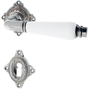 Jugendstil Zimmertürbeschlag aus Messing - typische Form - silber