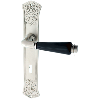 Jugendstil Zimmertürbeschlag aus Messing - markante Form