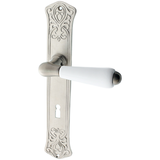 Jugendstil Zimmertürbeschlag aus Messing - schlanke Form