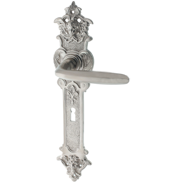 Türbeschlag Jugendstil aus Messing | fließende Linien, silber