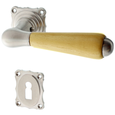 Zimmertürbeschlag aus Messing - rechteckige Form