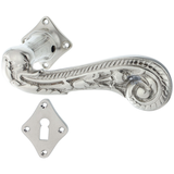 Zimmertürbeschlag aus Messing - Jugendstil - organische Form | silber