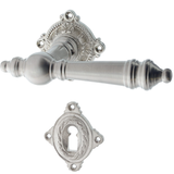 Türbeschlag aus Messing, Alpenländisch - quadratische Form | silber