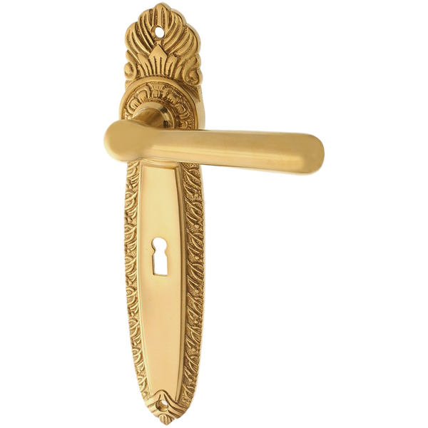 Zimmertürgarnitur Kronensee in Messing, patiniert