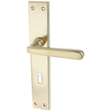 Türbeschlag Jugendstil aus Messing schlanke Form matt gold