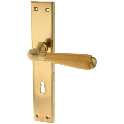Zimmertürbeschlag aus Messing patiniert matt gold zeitloses Design