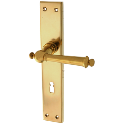 Messing Türbeschlag patiniert typische Form matt gold
