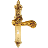 Jugendstil Zimmertürbeschlag aus Messing - typische Form