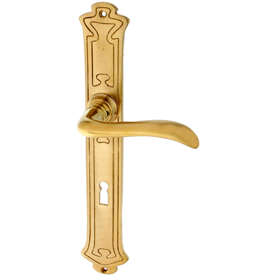 Jugendstil Zimmertürbeschlag aus Messing - klassische Form