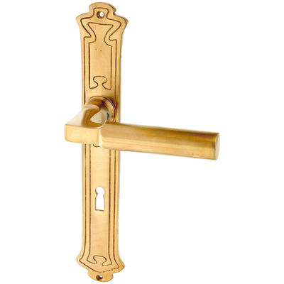 Zimmertürgarnitur Emgard in Messing, patiniert