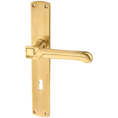 Zimmertürbeschlag Jugendstil patiniert elegantes Design in matt gold