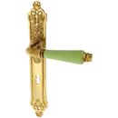 Türbeschlag matt gold aus Messing patiniert elegantes Design